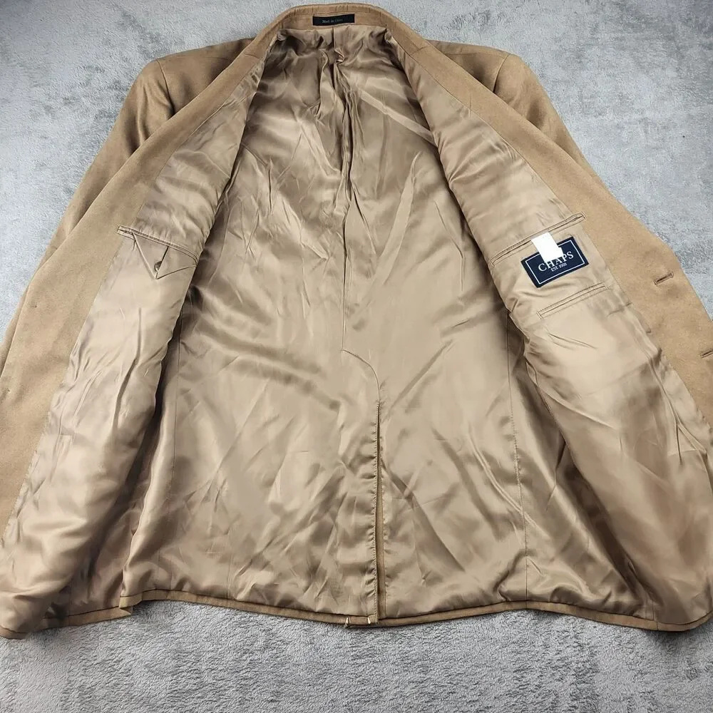 CHAPS Men's Blazer Sport Coat Jacket Camel Tan Size 42 R